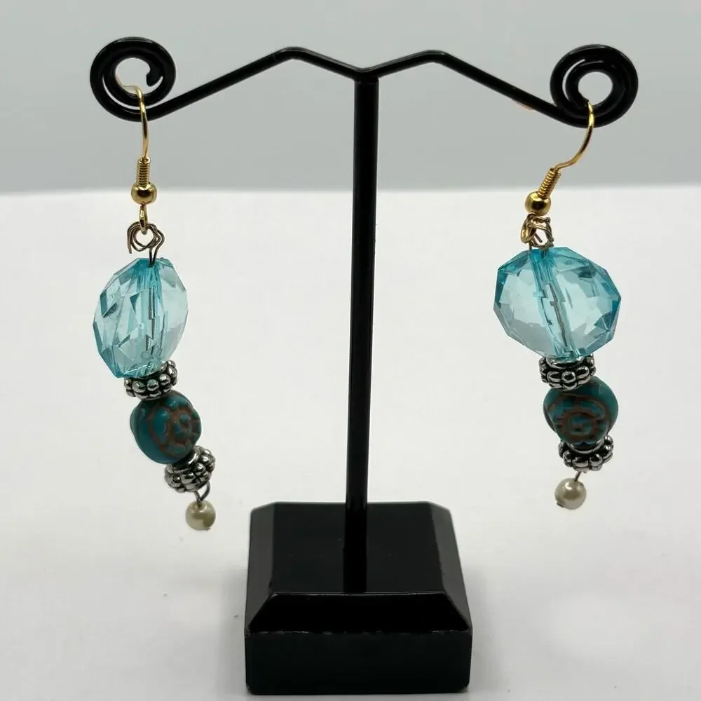 Blue & Gold Earrings
